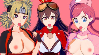 Огромная нарезка 3D ХХХ мультяшного порно с героинями игры Genshin Impact