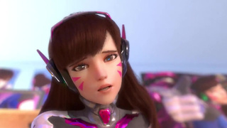 D.Va скачет на хуйке другого персонажа из игры Overwatch
