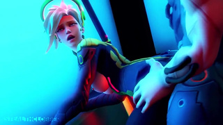 Сексуальное исцеление Mercy в позе на четвереньках - 3D порно видео