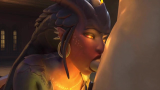 Порно из игры ОверВотч – Symmetra заглатывает хуек