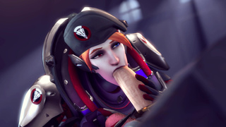 Moira из игры Овервотч посасывает стояк