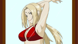 Цунаде плюс ее красное бикини - Пчела-убийца пендюрит Цунаде - Наруто, порно видео - хентай